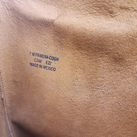 Western Chic Frye Leather Cognac Boots - Picture 16 of 16